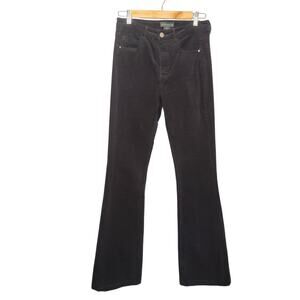 House of Harlow 1960 Women's Sz 2 Black Boot Cut or Flare Corduroy Pants Stretch